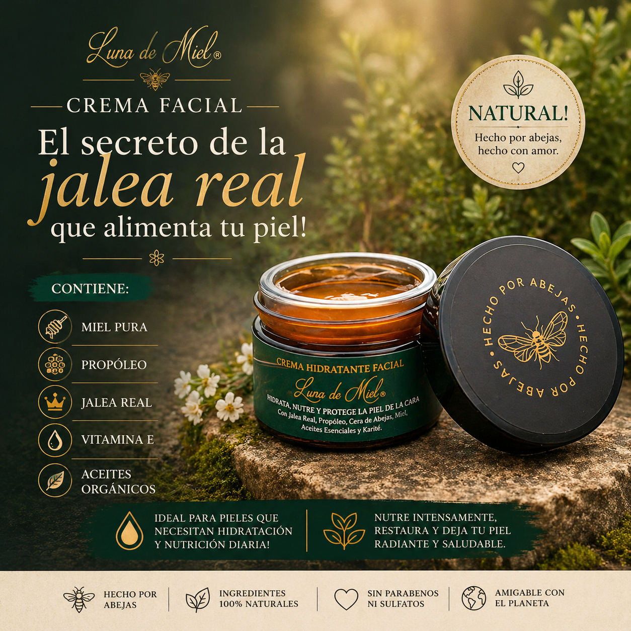 Crema Facial Luna de Miel