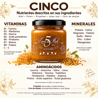 Cinco - Todos los nutrientes de la colmena