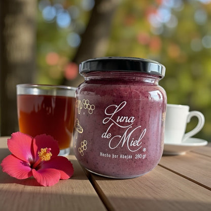 Miel cremada con flor de jamaica