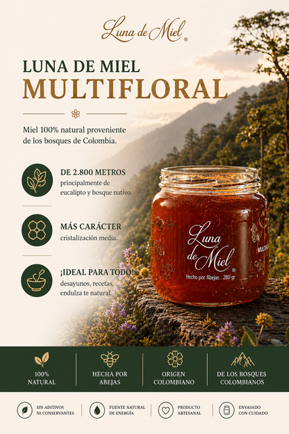 Las 3 Mejores Mieles de Colombia. 280 gr