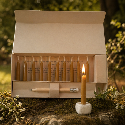 Velas con Intención de cera de abejas