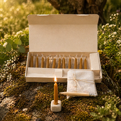 Velas con Intención de cera de abejas