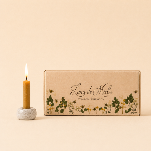 Velas con Intención de cera de abejas